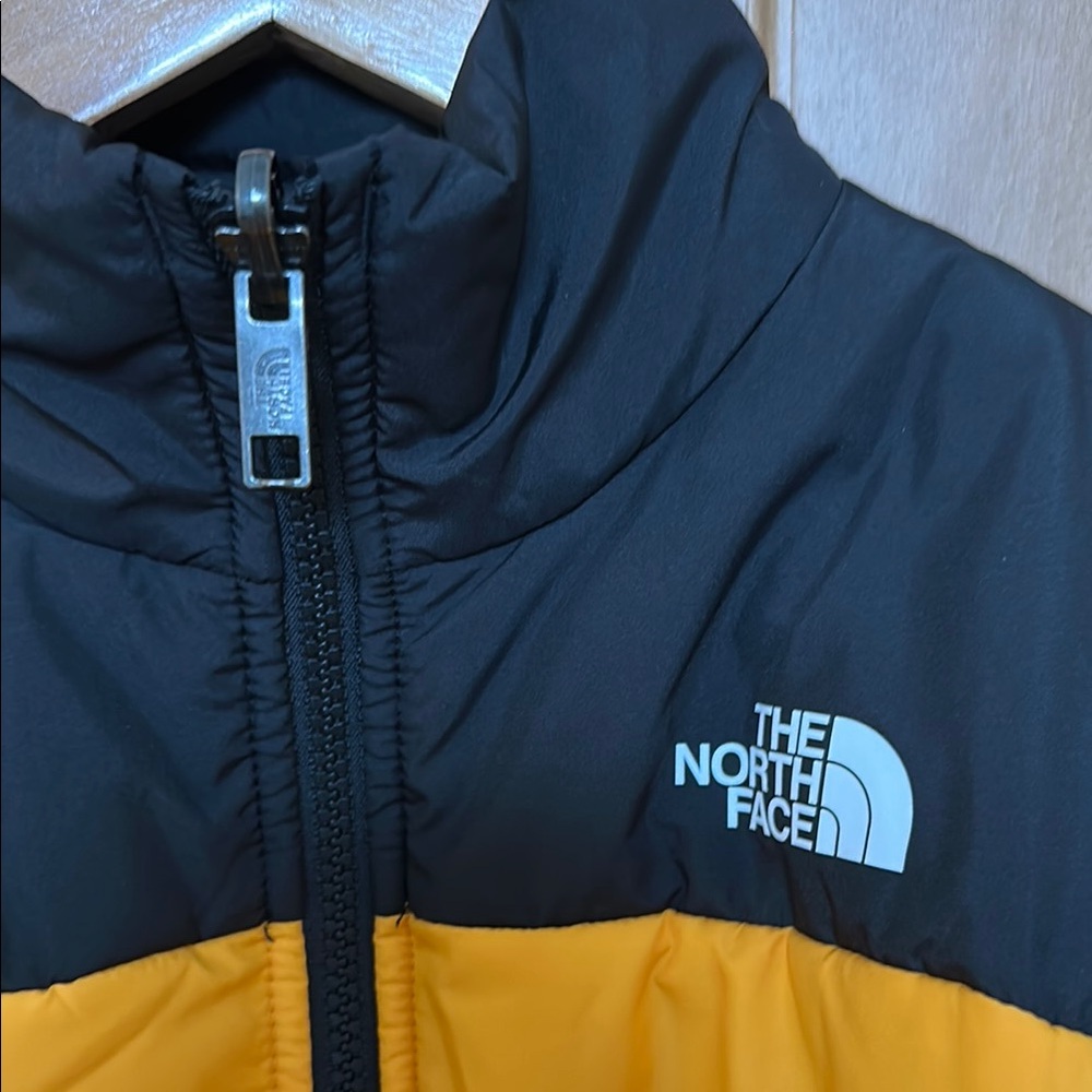 The North Face Kids' Puffer Jacket in Black and Yellow - Picture 2 of 6